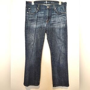 7 For All Mankind Men's Dark Blue Relaxed Jeans